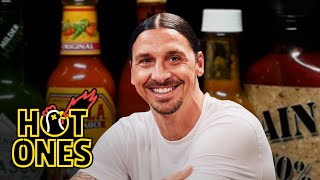 Zlatan Ibrahimović Gets Slide Tackled By Spicy Wings  Hot Ones [upl. by Berton479]