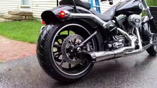 Harley Breakout w Bassani Road Rage Exhaust [upl. by Issor]