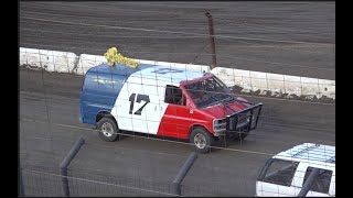 Perris Auto Speedway Demo Cross Main Event 17 Roof Cam 6124 [upl. by Odnalra180]