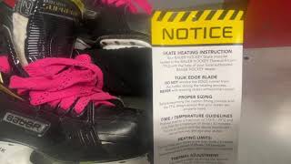 HEATING HOCKEY SKATES INSTRUCTIONS FOR BAUER [upl. by Odnanreh369]