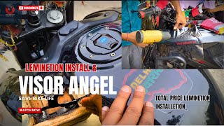 N160 Leminetion Install amp Visor AngelTotal Price LeminetionBike ModifecetionColor Angel [upl. by Bacchus300]