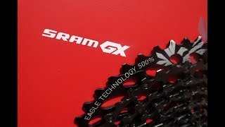 SRAM Eagle GX Cassette 12 Speed  Details Unboxing vs 11 Speed GX 1150 [upl. by Lamdin839]