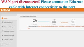 WAN port disconnected Please connect an Ethernet cable with Internet connectivity to the port urdu [upl. by Imogene834]