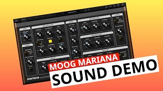 Moog Mariana Sound Demo  New BASS Synthesizer Plugin mac win iOS [upl. by Asirrom]