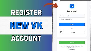 Create A VK Account 2023  VK App Account Registration QUICK amp EASY [upl. by Elleyoj365]