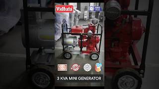 VIDHATA 3 KVA MINI GENERATOR  CALL  9897576972 generator viralvideo video shorts reels [upl. by Johanan]