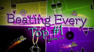 Beating Every Top 1 In Geometry Dash History Levels 15 [upl. by Gherardo]