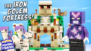 LEGO Minecraft The Iron Golem Fortress Castle Set Build Review [upl. by Dayir]