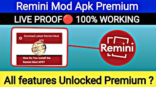 Remini app ad free lifetime  Remini premium unlocked  How to use Remini App [upl. by Ahsats]