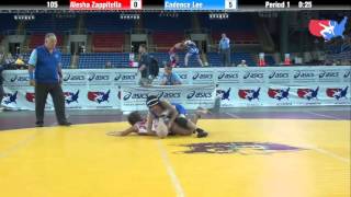 Fargo 2012 105 Round 5 Alesha Zappitella Ohio vs Cadence Lee California [upl. by Aimahc]