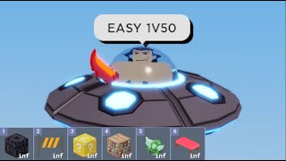 1v50 but I have infinite  Roblox Bedwars [upl. by Ayekal619]