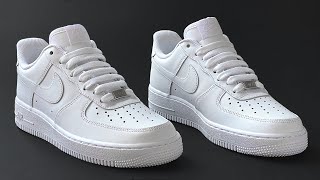 HOW TO BAR LACE NIKE AIR FORCE 1 STRAIGHT WAY [upl. by Sitoeht]