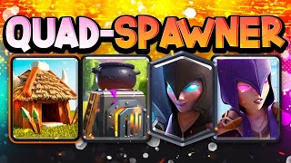 BEST SPAWNER DECK in Clash Royale HISTORY QUADRUPLE SPAWNER [upl. by Rats]