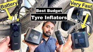 BEST TYRE INFLATORS FOR CARS amp BIKES In 2023  Battery Display Auto Cutoff  Qubo Inflators Review [upl. by Lipkin702]