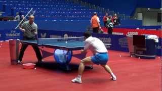 Zhang Jike practising multiball at the WTTC in Dortmund [upl. by Prowel306]