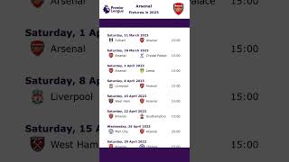 ARSENAL EPL fixtures 2023 [upl. by Chelton369]