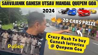 Quepem lottery 2024  Crazy Rush To Buy Ganesh lotteries at Quepem Goa  Lottery Distribution Quepem [upl. by Bright]