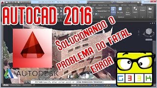 Fatal Error Autocad 2016 como resolver [upl. by Kayley]