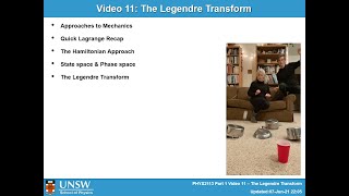 PHYS2113 2023 Video 11  The Legendre Transform [upl. by Nodnarb]