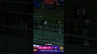 Its Gone the distance Sompal dai on fire its six nepalcricket cricket nepvssa [upl. by Con484]