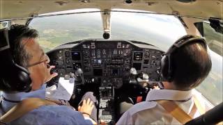 Citation V  procedure turn ILS  advanced flight training [upl. by Htebyram733]