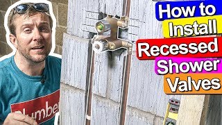 HOW TO FIT A RECESSED CONCEALED SHOWER VALVE  Plumbing Tips [upl. by Derfla977]