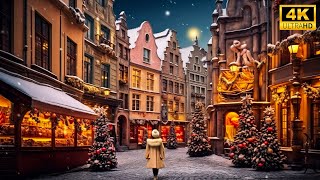 The Largest Christmas market in Europe walking tour 4K🎄 Christmas in Wroclaw Poland [upl. by Silvana]