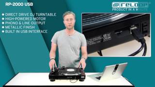 Reloop RP2000 USB Turntable  Quarz Direct Drive DJ Turntable Explained In A Minute Review [upl. by Anatol]