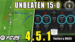 POST PATCH  UNDEFEATED 451 is THE BEST META Tactics and Roles  EAFC 25 [upl. by Alaham]