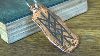 Electro Etching a Copper Pendant [upl. by Enalda363]