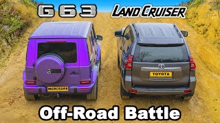 AMG G63 vs Toyota Land Cruiser OFFROAD RACE amp BATTLE [upl. by Kifar]