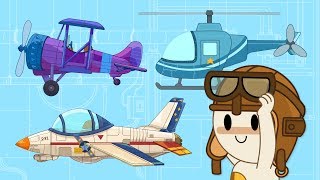 Lets Fly  Helicopter and Airplanes at Finleys Factory  Cartoon For Kids [upl. by Cornew43]