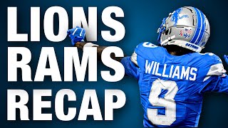 Detroit Lions vs LA Rams RECAP [upl. by Nonregla]