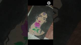 Beautiful painting  Mixmedia painting technique 🌹 youtubeshorts painting foryou art [upl. by Andonis]