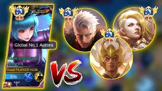 PRO MARTIS AND YU ZHONG VS AURORA IN RANK MYTHICAL HONOR‼️BEST BUILD AURORA TERSAKIT‼️ [upl. by Revkah]