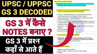 UPSC  UPPSC GS PAPER 3 COMPLETE ANALYSIS  GS 3 TRENDS ANALYSIS BASED ON PYQS  GS 3 MAINS STRATEGY [upl. by Naiva]