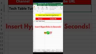 💡 Excel Hyperlink Hack Insert Links FAST with This Shortcut 🔗  Microsoft Excel Trick‼️ excel [upl. by Neersin]