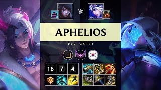 Aphelios ADC vs Ashe Triple Kill Godlike  KR Master Patch 1422 [upl. by Aleksandr203]