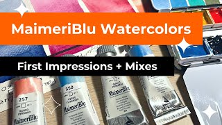 MaimeriBlu Watercolors My Custom Palette Swatching Review and Demo Painting [upl. by Undry]