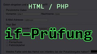 HTMLPHP 1e  Formulardaten mit if prüfen [upl. by Gorges313]