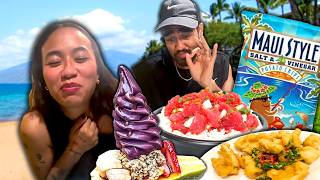 All the Food we ATE in HAWAII 🌺 for our Anniversary [upl. by Gefell]