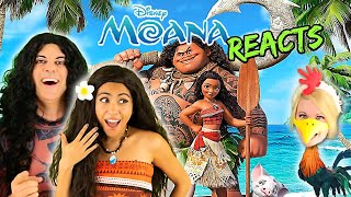 Cosplayers REACT to MOANA and it is MAGICAL Moana and Maui Heihei [upl. by Adirahs188]