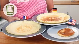 Pfannkuchen Crêpe oder doch lieber einen Pancake chefkoch [upl. by Ozzy]