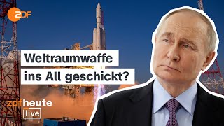 Russland soll AntiSatellitenWaffen ins All geschickt haben Was steckt dahinter  ZDFheute live [upl. by Apoor]