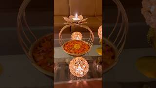 Diwali decor ideas  Kannada vlogs  Deepavali decor  Simple rangoli  Diya decor [upl. by Iatnwahs]