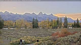 Teton Time Lapse of sunset viewed from Dornans on October 2 2024 [upl. by Iniretake194]