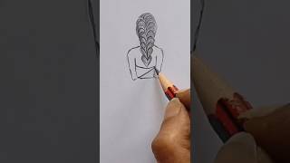 🔥 How to draw girl from backside shorts girldrawing girlsketch easydrawing pencilsketch [upl. by Talanta]