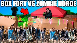 BOX FORT ZOMBIE BASE Vs ZOMBIE HORDE 📦😱 The Walking Dead Box Fort [upl. by Burnsed316]