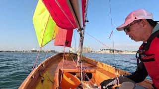 Mirror dinghy cruising Japan 20241112 Spinnaker down ② [upl. by Matthia]