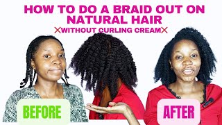 How to Get the Perfect Braid Out on 4c Hair naturalhair hairtok [upl. by Ecnerrat]